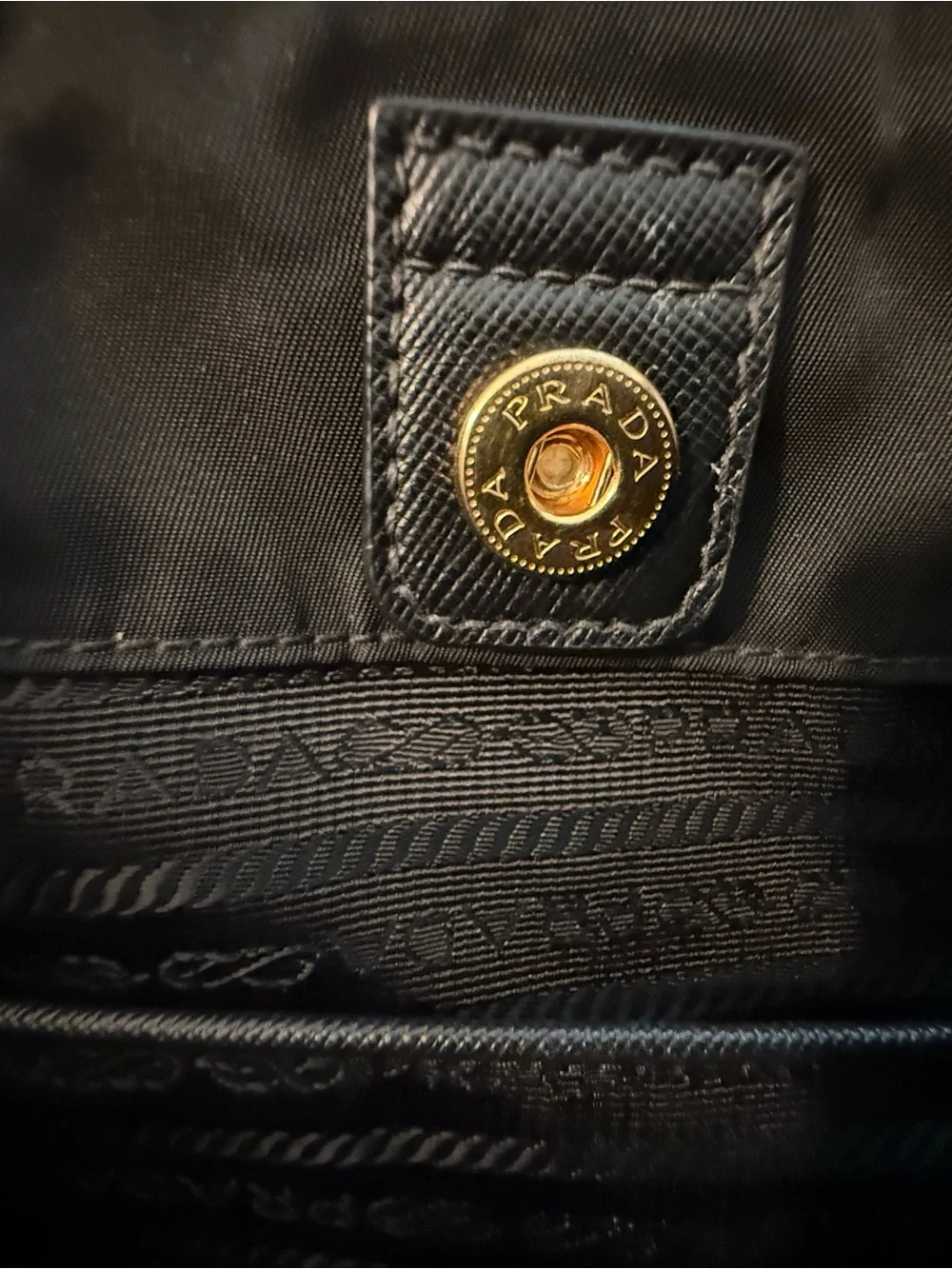 Prada black nylon